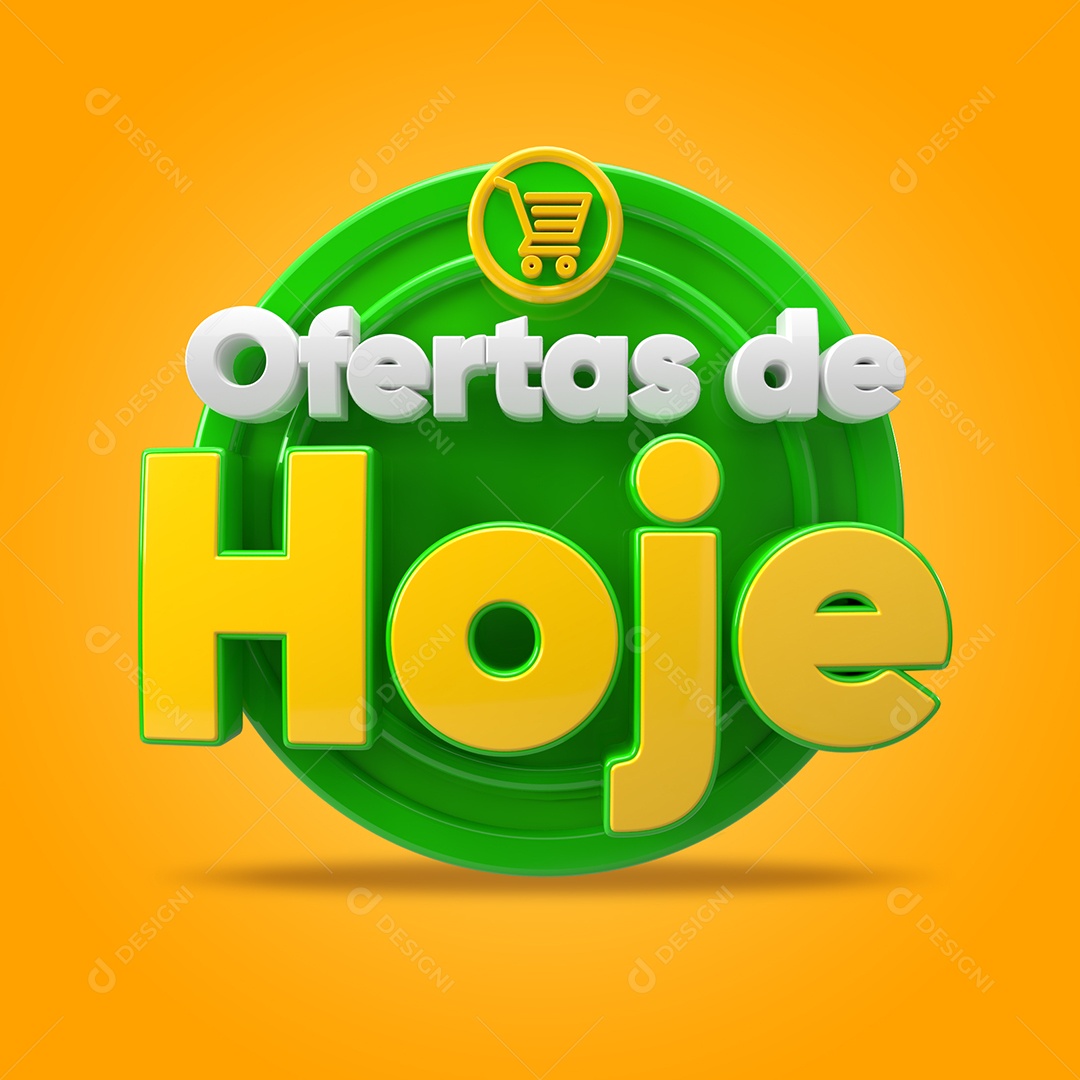 Ofertas Para Hoje Selo 3D Para Composição PSD