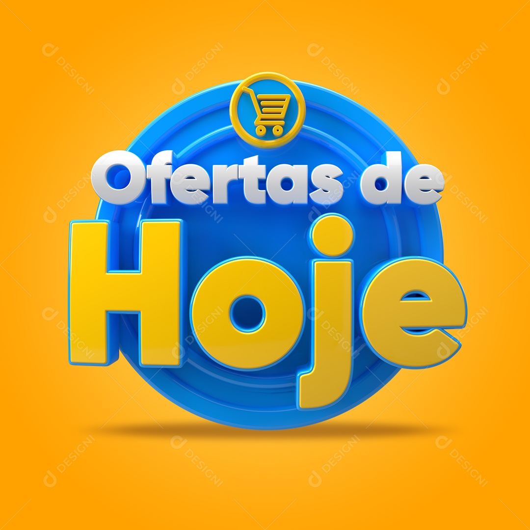 Ofertas Para Hoje Selo 3D Para Composição PSD