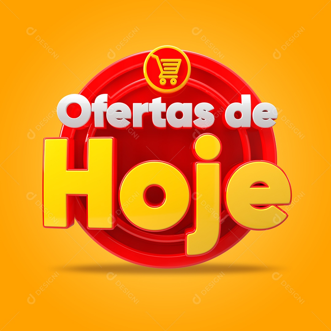 Ofertas Para Hoje Selo 3D Para Composição PSD