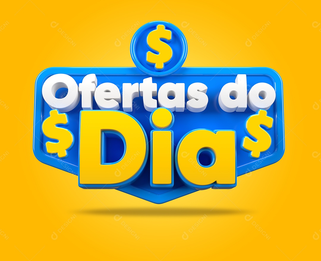Ofertas do Dia Selo 3D Para Composição PSD