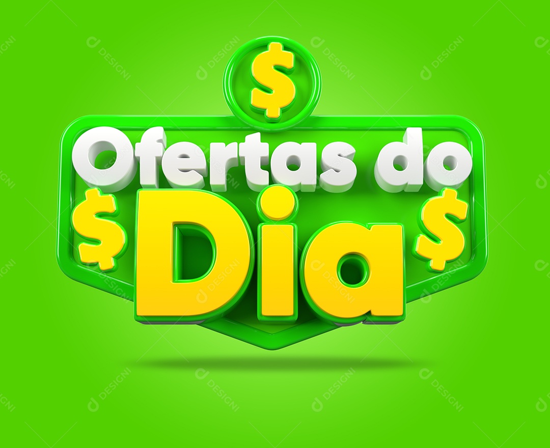 Ofertas do Dia Selo 3D Para Composição PSD
