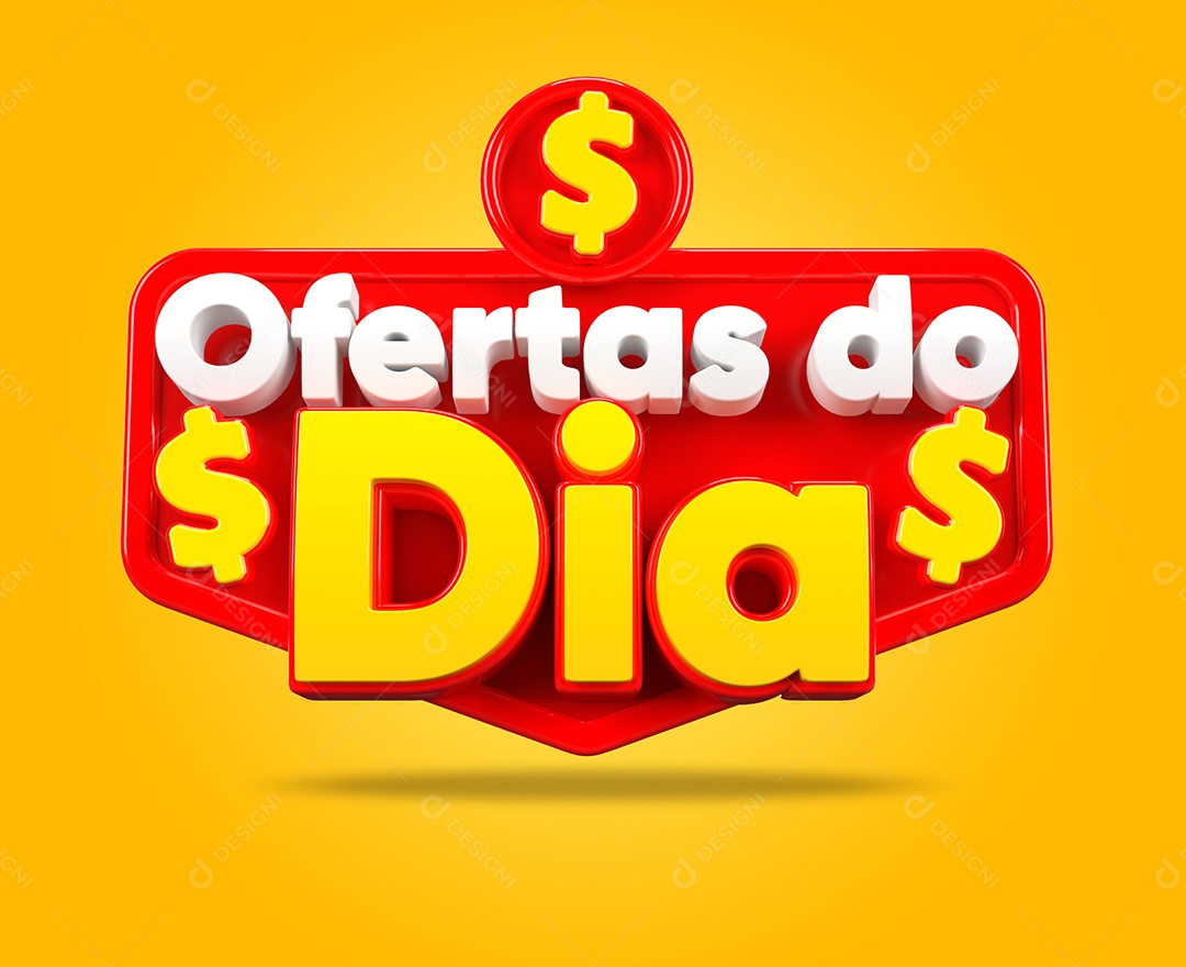 Ofertas do Dia Selo 3D Para Composição PSD
