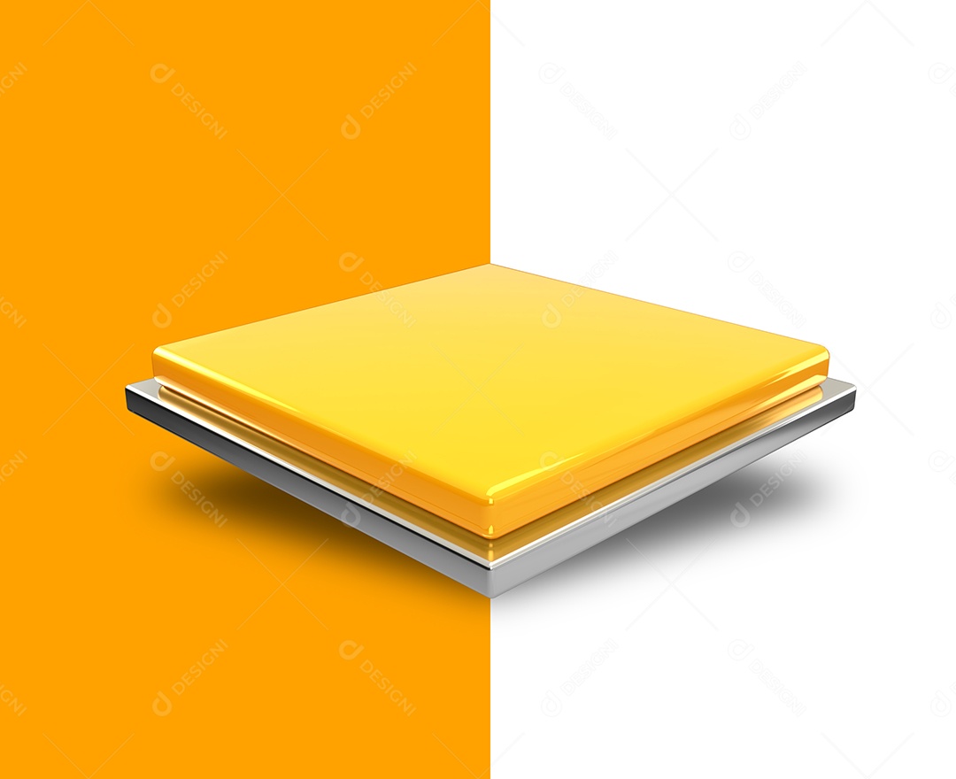 Elemento 3D Base Metálica Amarela Para Composição PSD