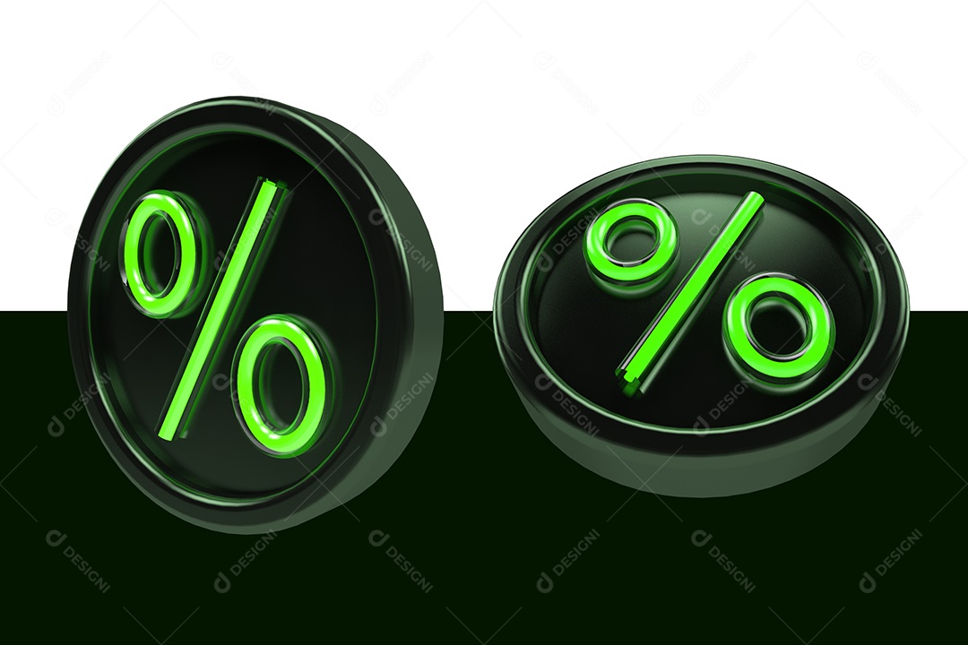 Dois Ícone Porcentagem Elemento Para Composição PSD