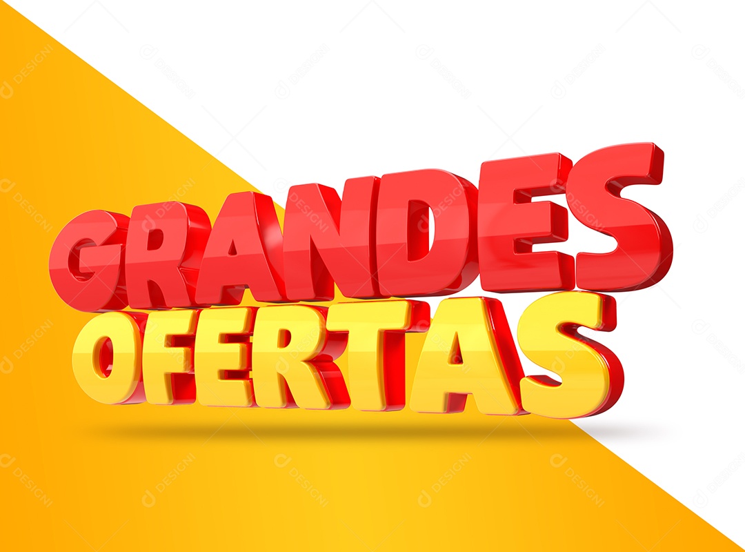 Grandes Ofertas Texto 3D Para Composição PSD