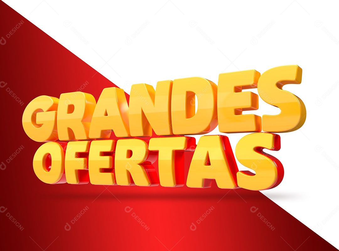 Grandes Ofertas Texto 3D Para Composição PSD