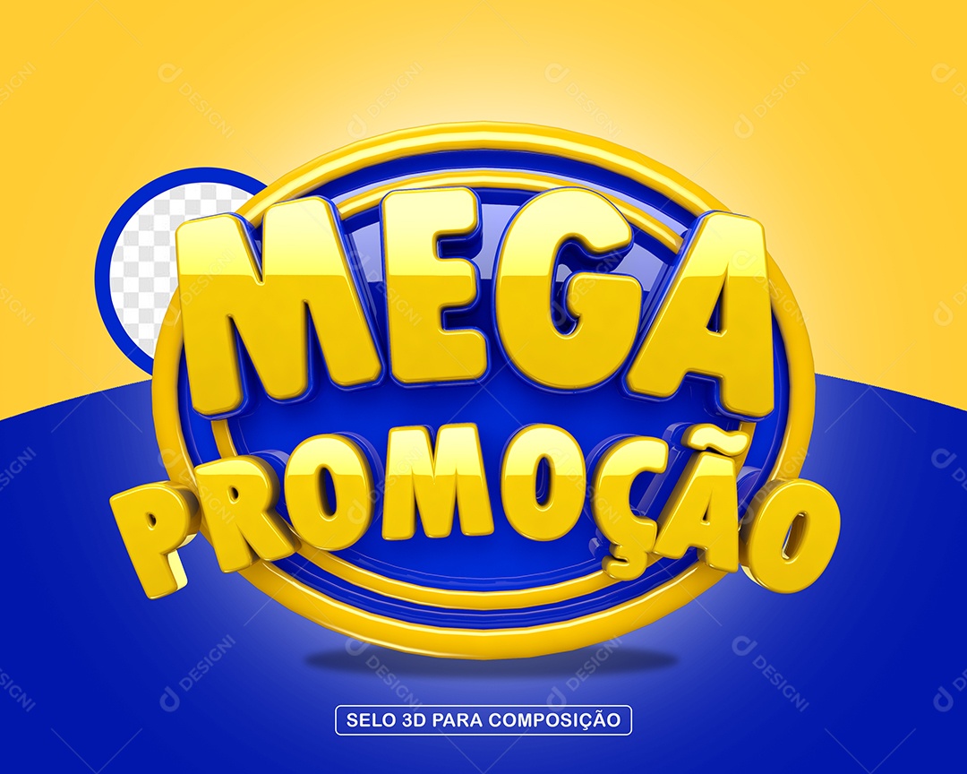 Mega Promoção Selo 3D Para Composição PSD