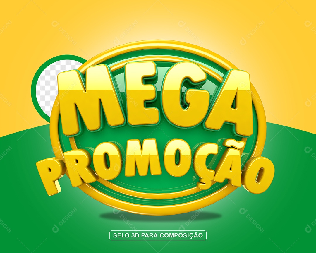 Mega Promoção Selo 3D Para Composição PSD
