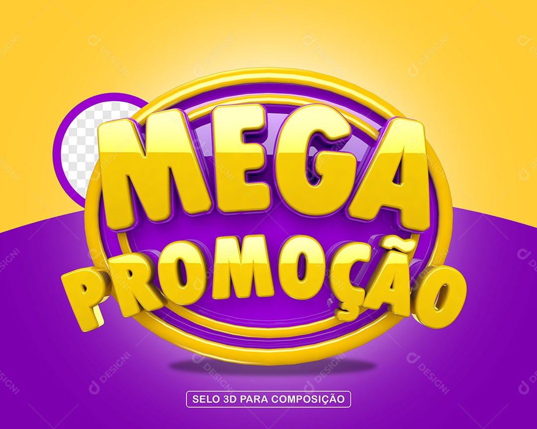 Mega Promoção Selo 3D Para Composição PSD