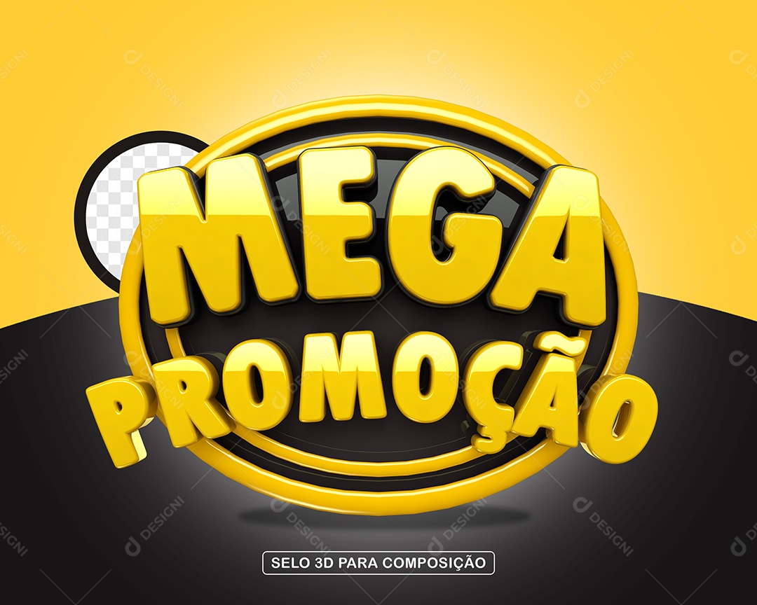 Mega Promoção Selo 3D Para Composição PSD
