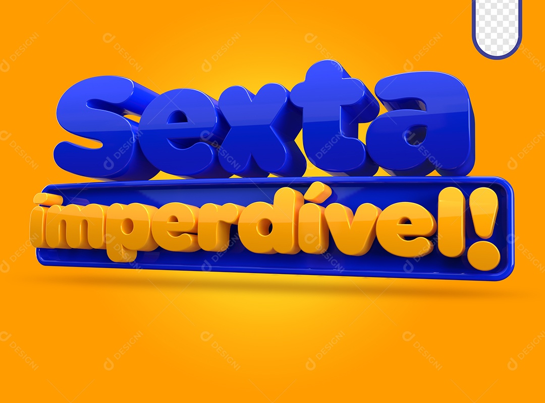 Sexta Imperdível Selo 3D Para Composição PSD