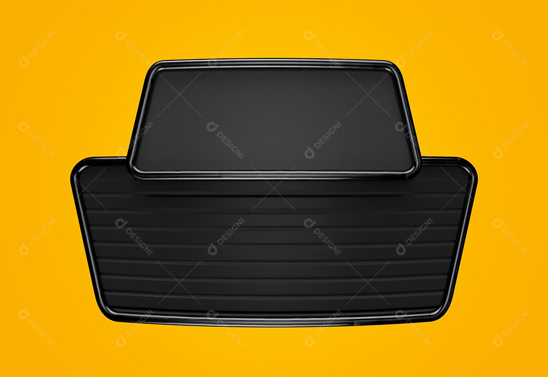 Elemento 3D Painel Metálico Para Composição PSD