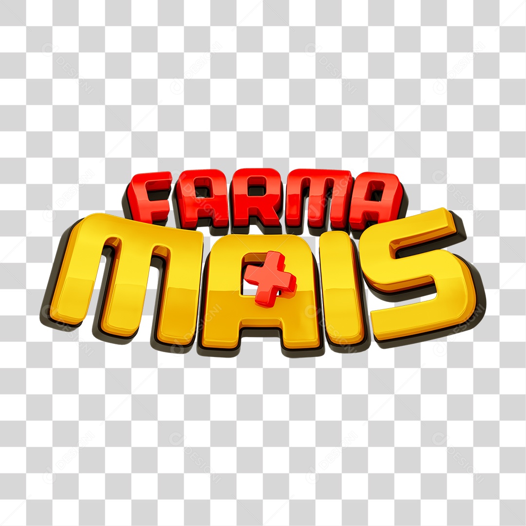 Selo 3D Farma Mais PNG Transparente