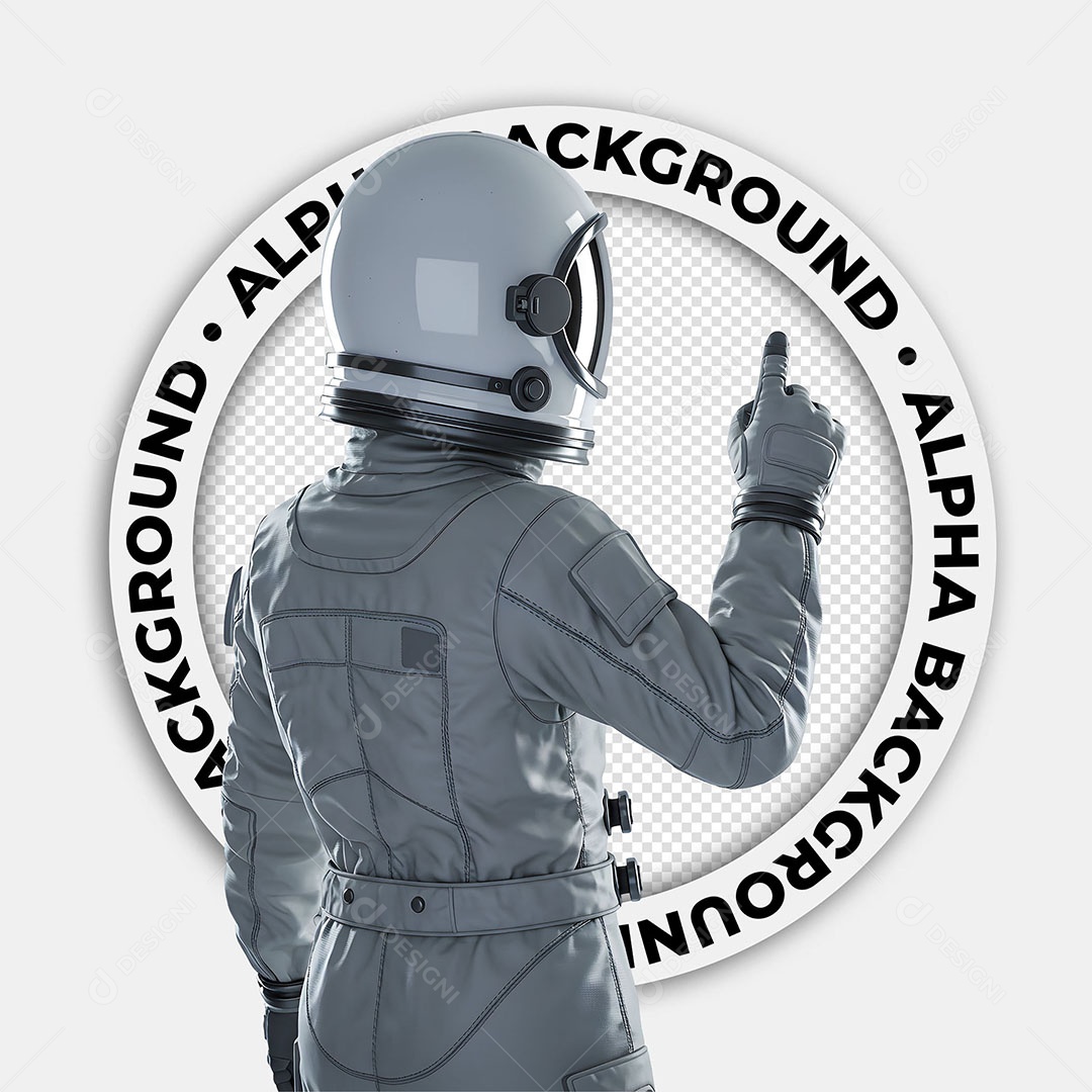 Personagem 3D Astronauta Para Composiçaõ PSD