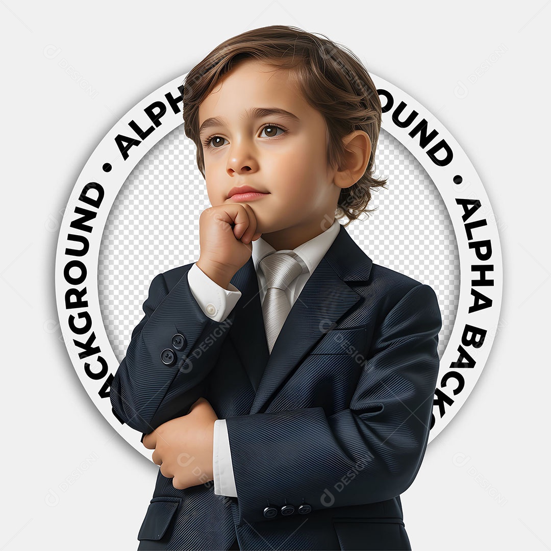 Personagem 3D Menino Empresário Para Composiçaõ PSD