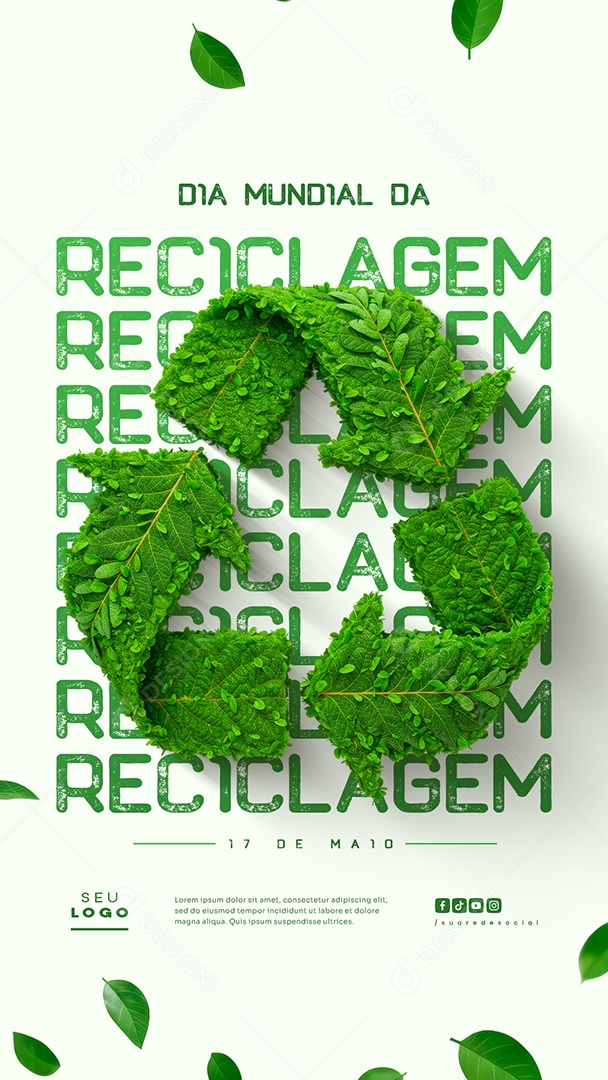 Story Dia Mundial da Reciclagem 17 de Maio Social Media PSD Editável