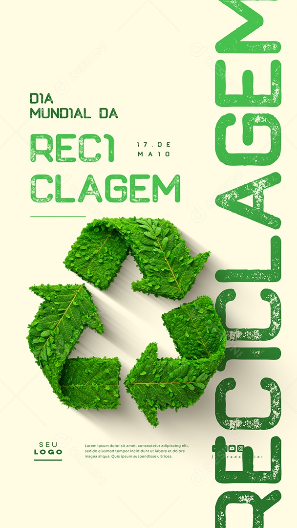 Story Dia Mundial da Reciclagem 17 de Maio Social Media PSD Editável