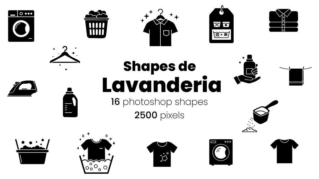 Ícones Lavanderia Shapes CSH