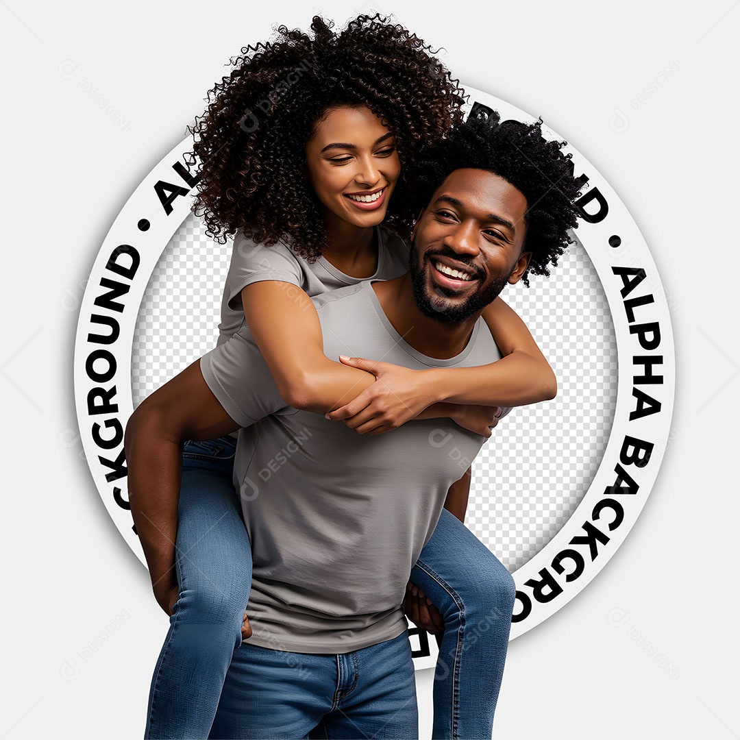 Personagens 3D Casal de Namorados Para Composição PSD