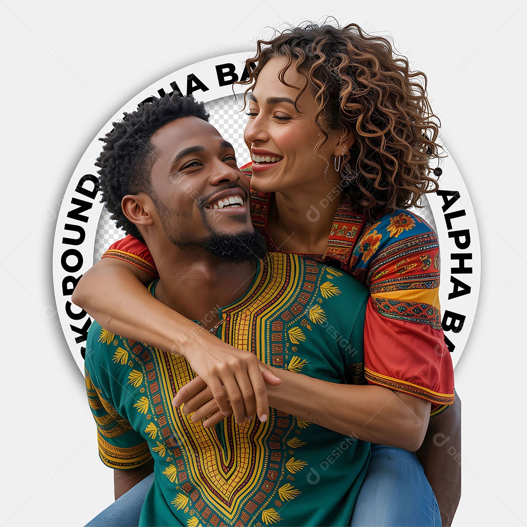 Personagens 3D Casal de Namorados Para Composição PSD