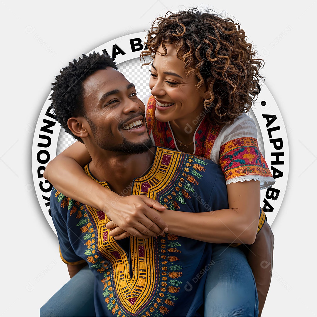 Personagens 3D Casal de Namorados Para Composição PSD