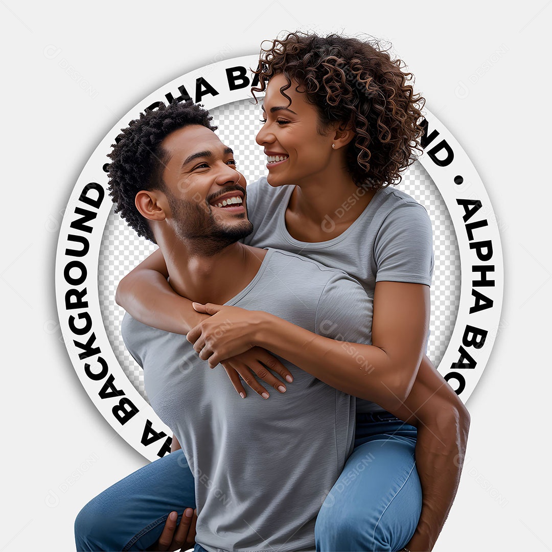 Personagens 3D Casal de Namorados Para Composição PSD