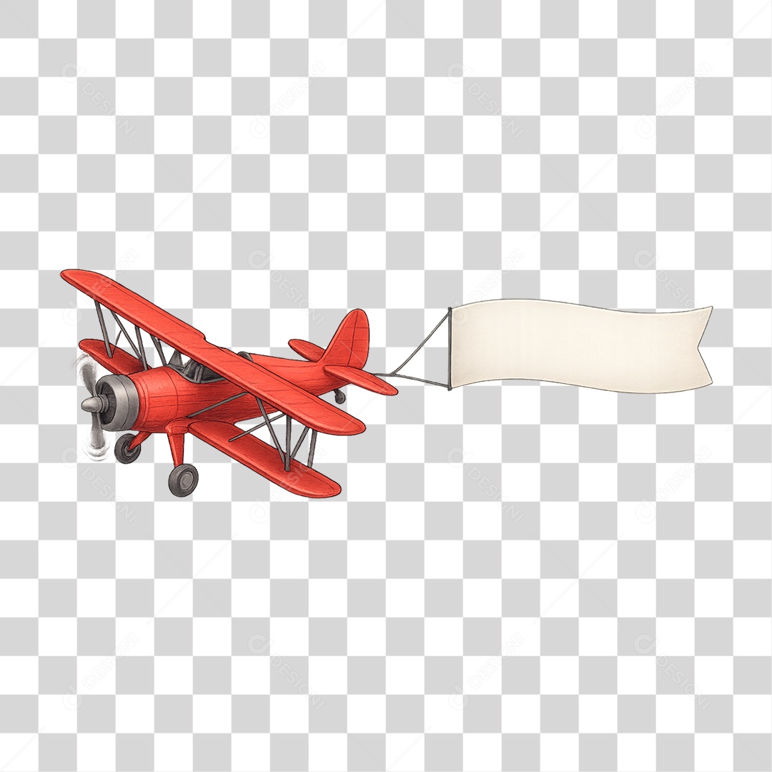 Avião Vermelho PNG Transparente