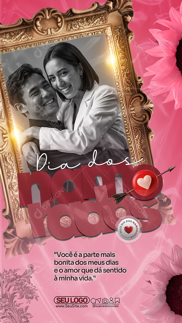 Story Feliz Dia dos Namorados 12 de junho Social Media PSD Editável