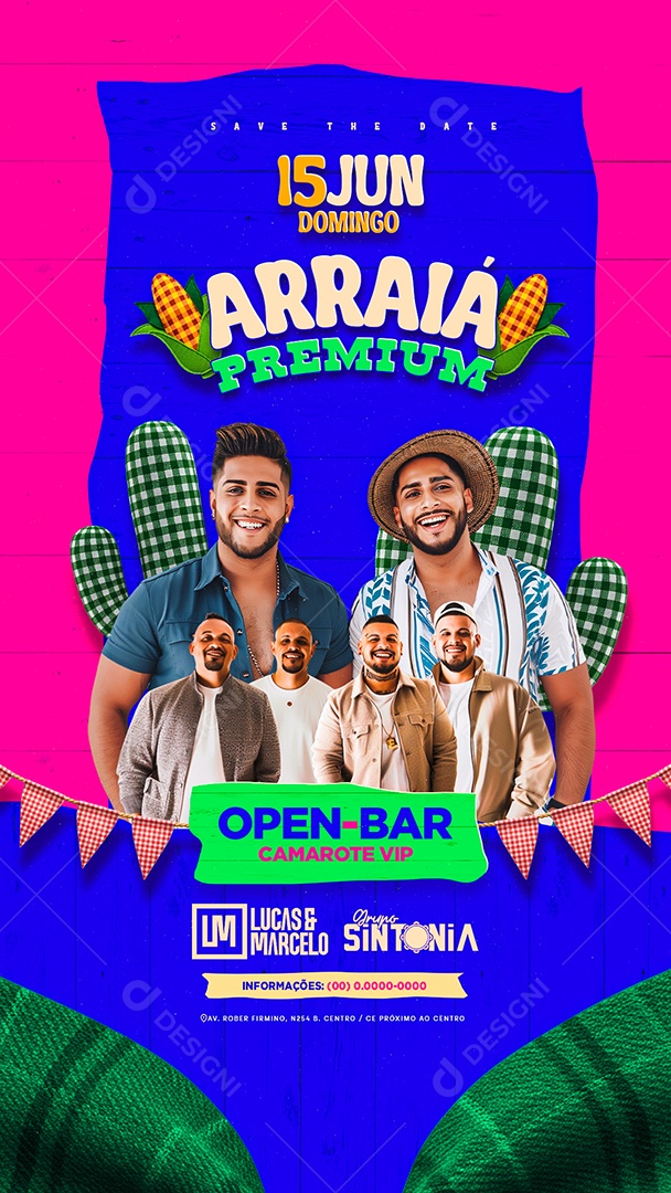 Story Flyer Arraiá Premium Social Media PSD Editável