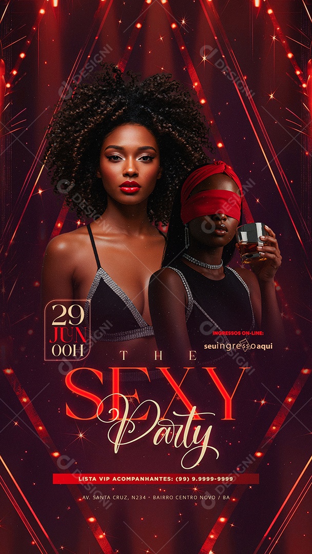 Story Flyer The Sexy Party Social Media PSD Editável