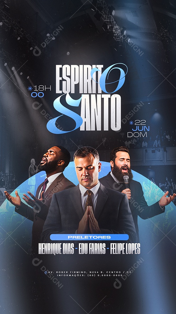 Story Gospel Espirito Santo Social Media PSD Editável