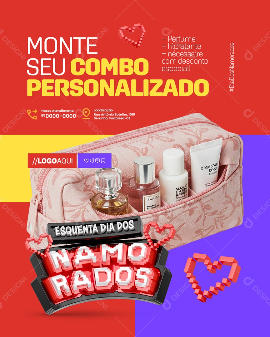 Esquenta Dia dos Namorados Monte seu Combo Personalizado Social Media PSD Editável