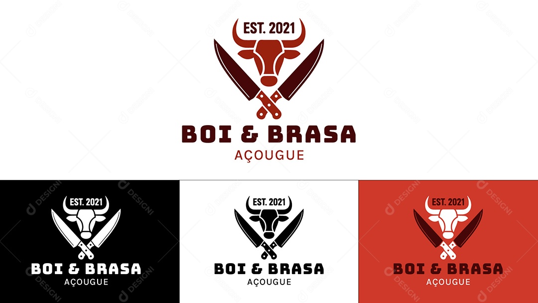 Logo de Açougue Ilustração Vetor EPS