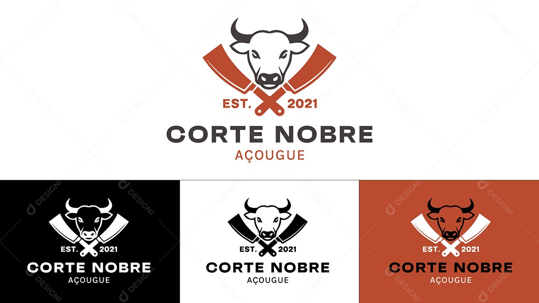 Logo de Açougue Ilustração Vetor EPS