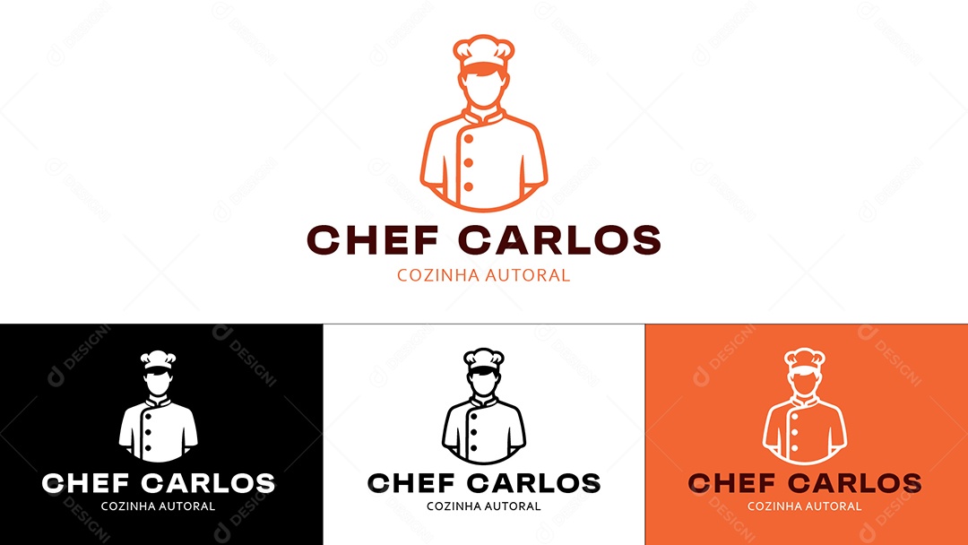 Logo de Chefe Cozinha Ilustração Vetor EPS