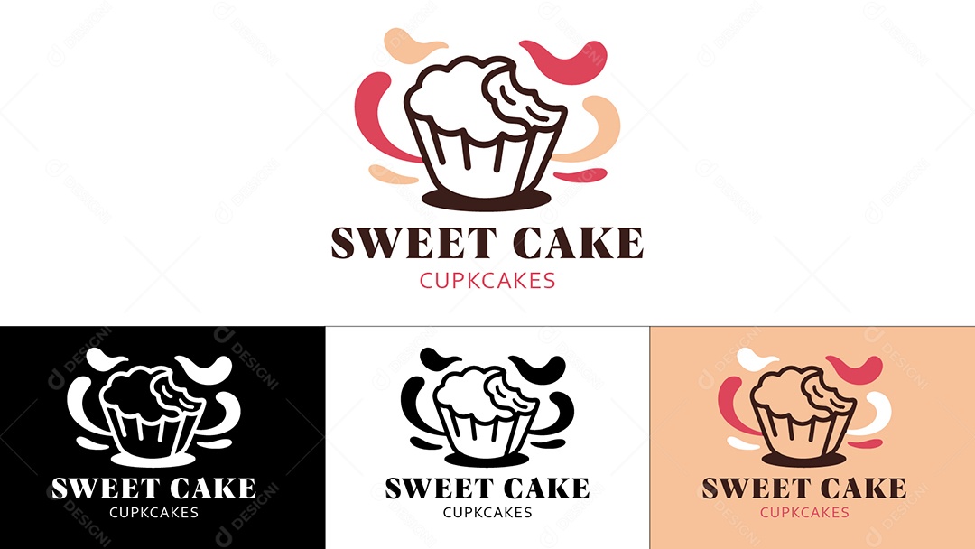 Logo de Cupcakes Ilustração Vetor EPS