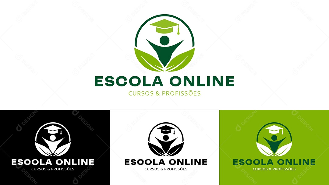 Logo de Escola Ilustração Vetor EPS