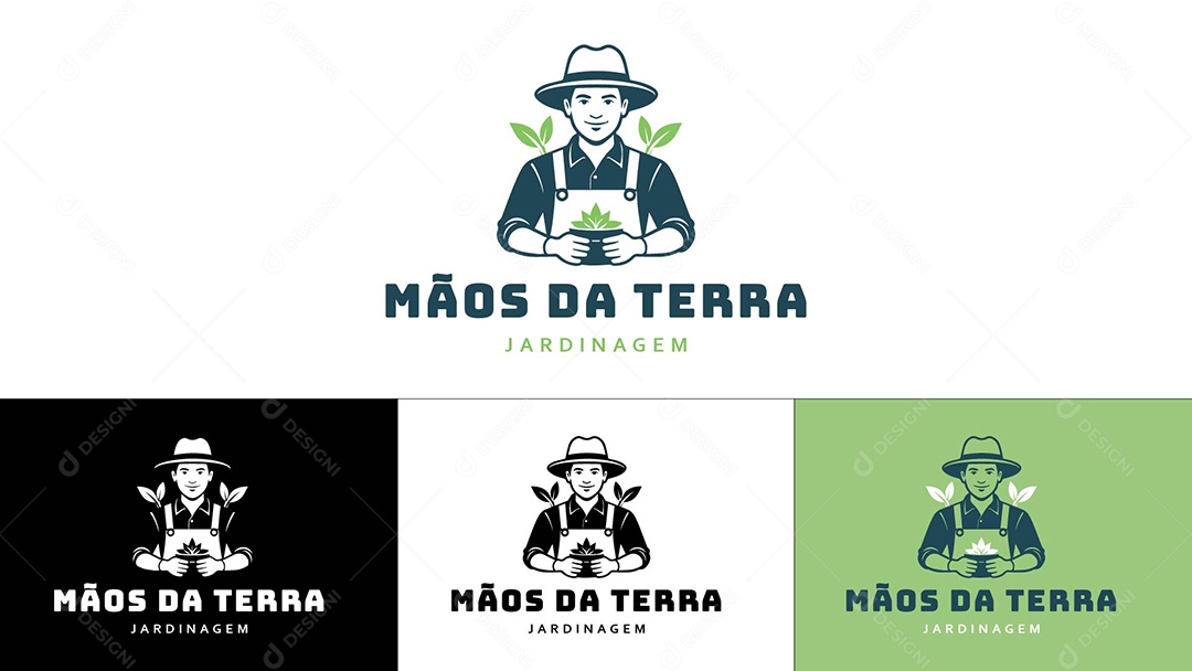 Logo de Jardineiro Ilustração Vetor EPS