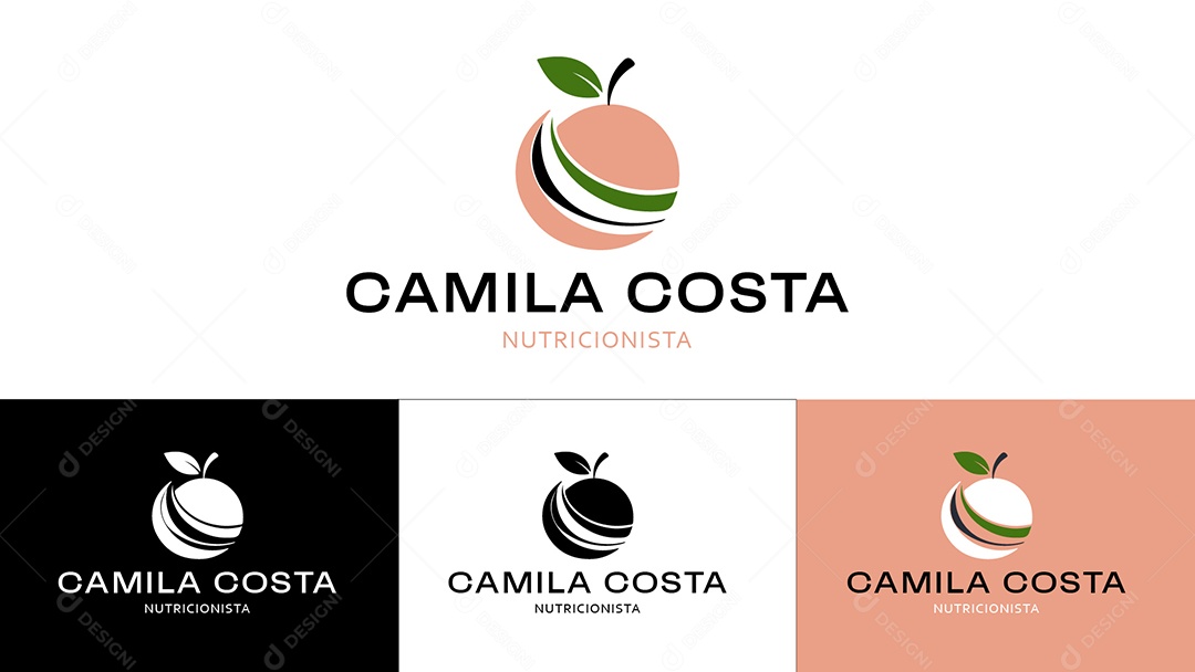 Logo de Nutricionista Ilustração Vetor EPS