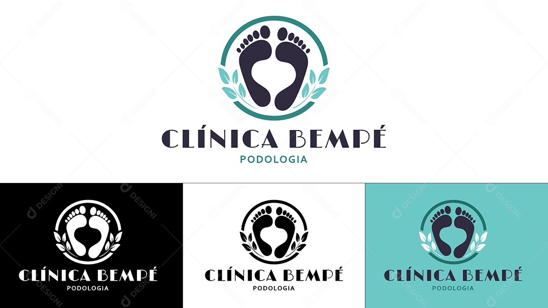 Logo de Podologia Ilustração Vetor EPS