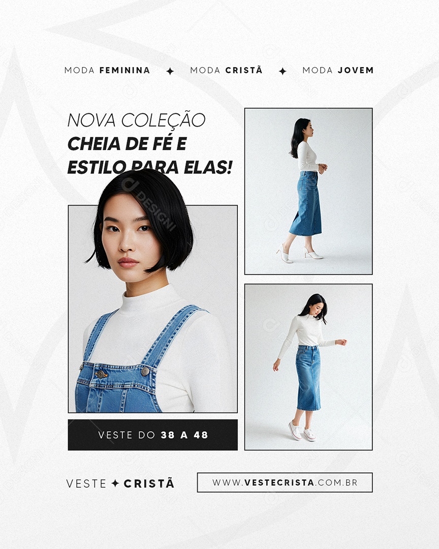 Loja de Moda Cristã Nova Coleção Social Media PSD Editável
