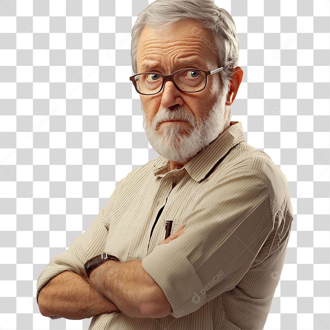 Homem Sério PNG Transparente