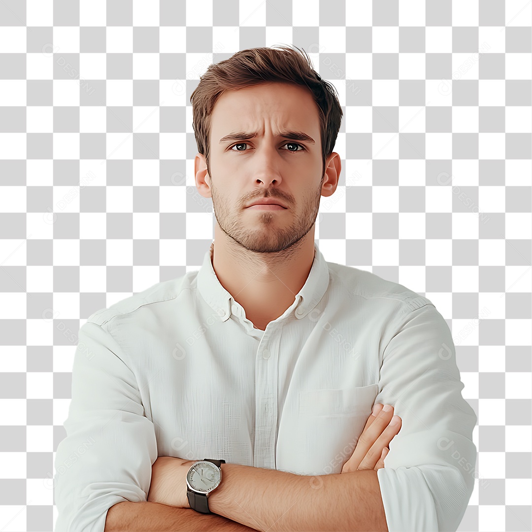 Homem Serio PNG Transparente