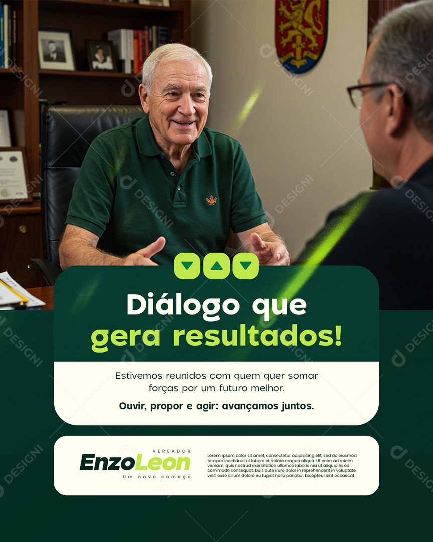 Vereador Diálogo Que Gera Resultados Social Media PSD Editável