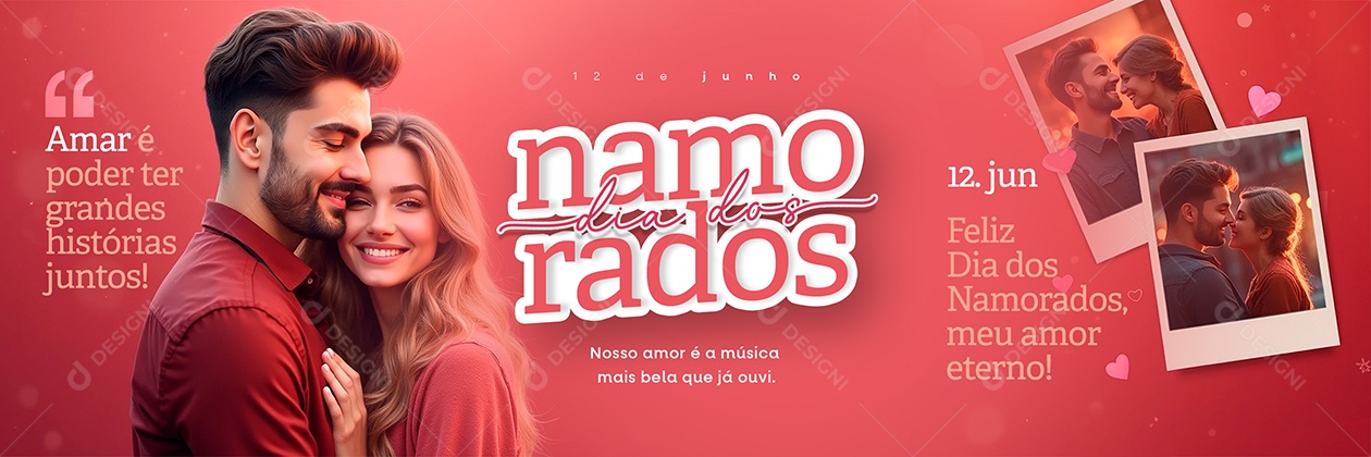 Carrossel Dia dos Namorados 12 de Junho Social Media PSD Editável