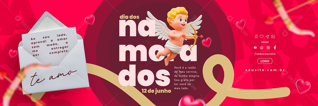 Carrossel Dia dos Namorados 12 de Junho Social Media PSD Editável