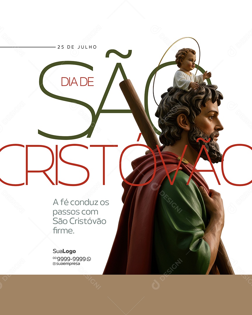 Social Media Dia de São Cristóvão 25 de Julho PSD Editável