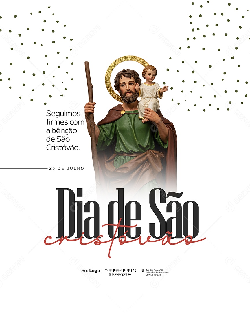 Social Media Dia de São Cristóvão 25 de Julho PSD Editável