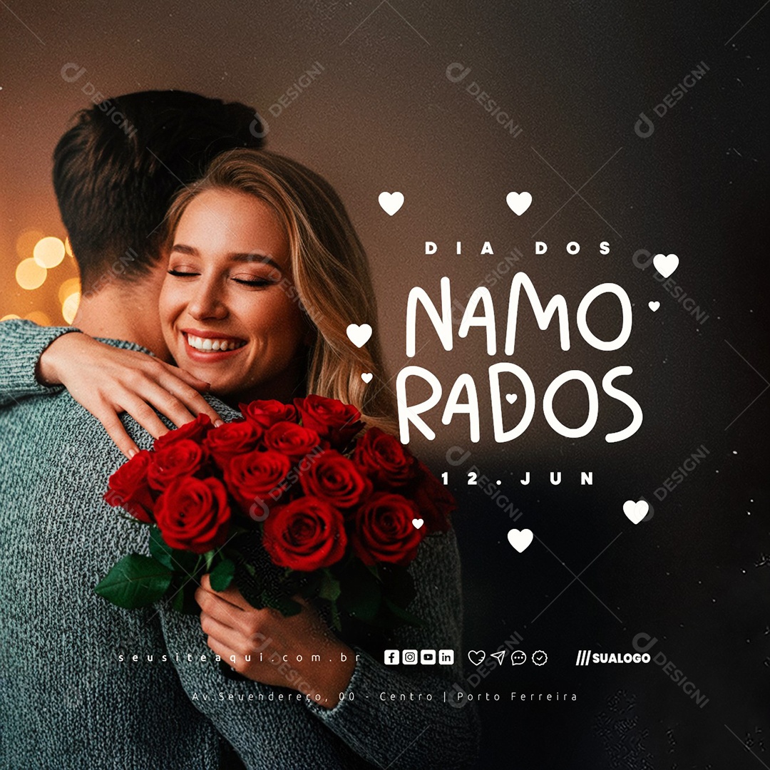 Dia dos Namorados 12 de Junho Social Media PSD Editável