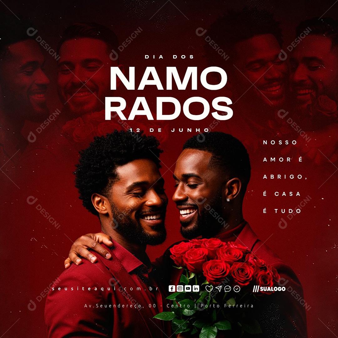 Dia dos Namorados 12 de Junho Social Media PSD Editável